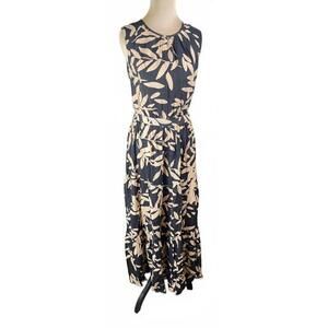 Simply Vera Vera Wang Sleeveless Leaf Print Dress Medium